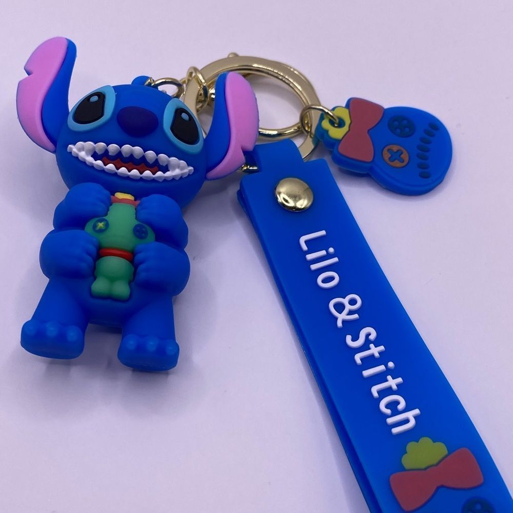 💙 Lilo & Stitch Doll Keychain Blue Hawaii - Picture 4 of 4